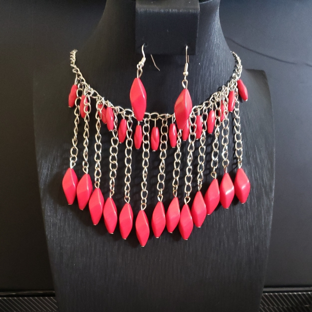 Beautiful Drop Chain Necklace Set